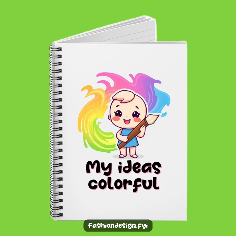 Funny Artist Notebook: Paintbrush & Swirls - Sketch Your Ideas!