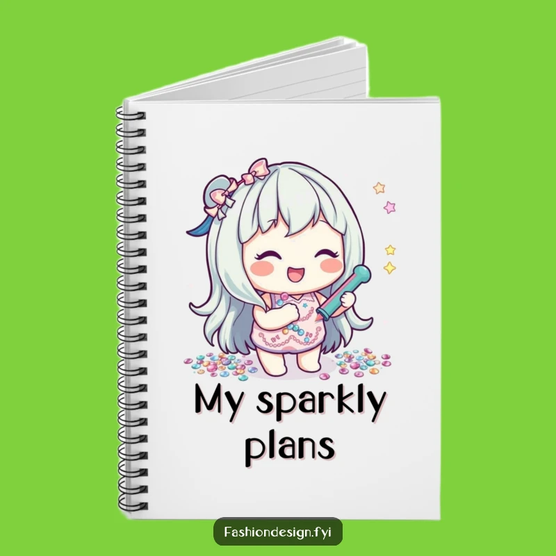 Funny Sequin Gluer Notebook: Record Your Sparkling Ideas Funny Gift