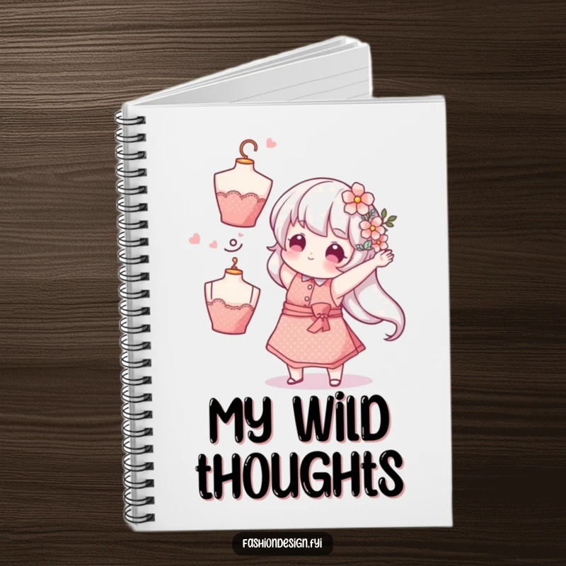 Funny Florist Flower Notebook: A whimsical character playfully tosses a flower-adorned mannequin head, a funny gift.