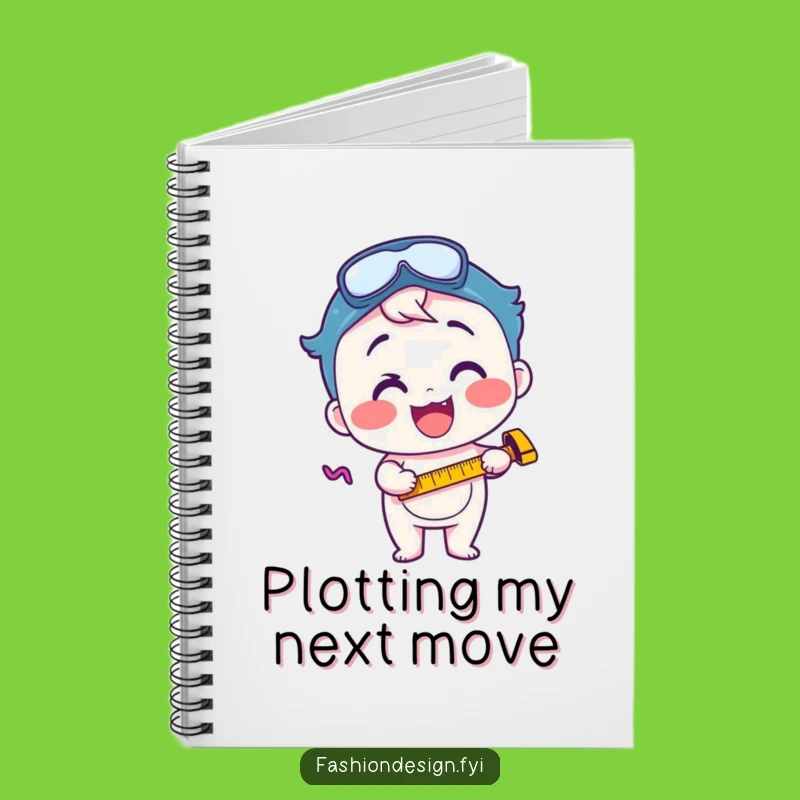 Funny Focused Excitement Notebook: Happy Character for Project Planning