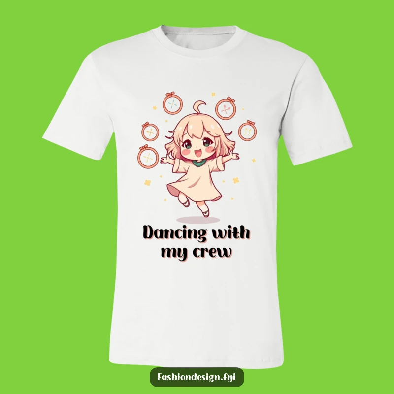 Funny Mannequin Dance T-Shirt - Happy Character's Fashion Frolic Tee