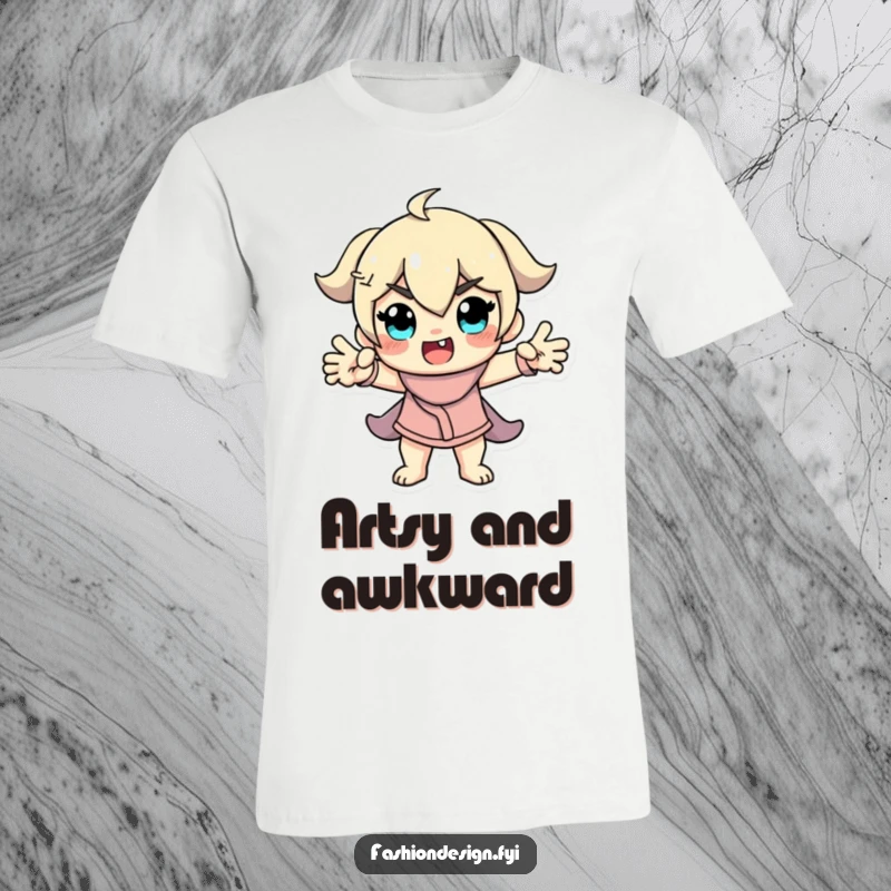 Funny Model T-Shirt featuring a character in a dramatic, funny pose, exuding confidence and playful energy, ideal for fashion lovers.