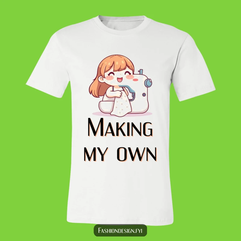 Funny Sewing Character T-Shirt: Handmade Fun, Perfect Funny Gift