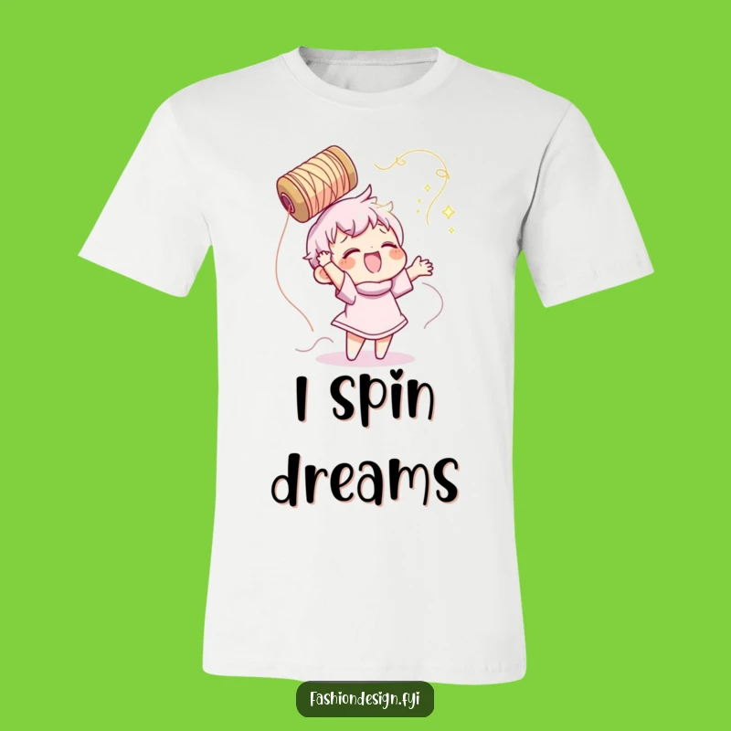 Funny Sewing T-Shirt: Gleeful Thread Toss - Crafty Vibes!