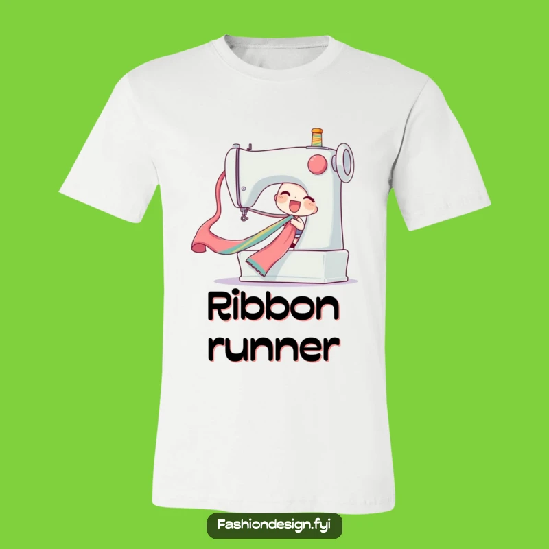 Funny Ribbon Pull T-Shirt, Sewing Machine Magic, Perfect Gift