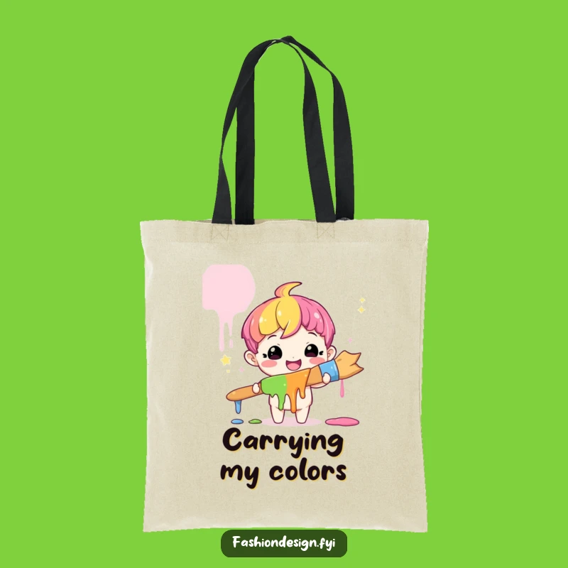 Funny Artist Rainbow Tote Bag: Carry Your Creations and Your Humor in Style