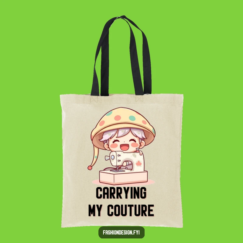 Funny Oversized Hat Tote Bag: Gleeful Character Sewing Project