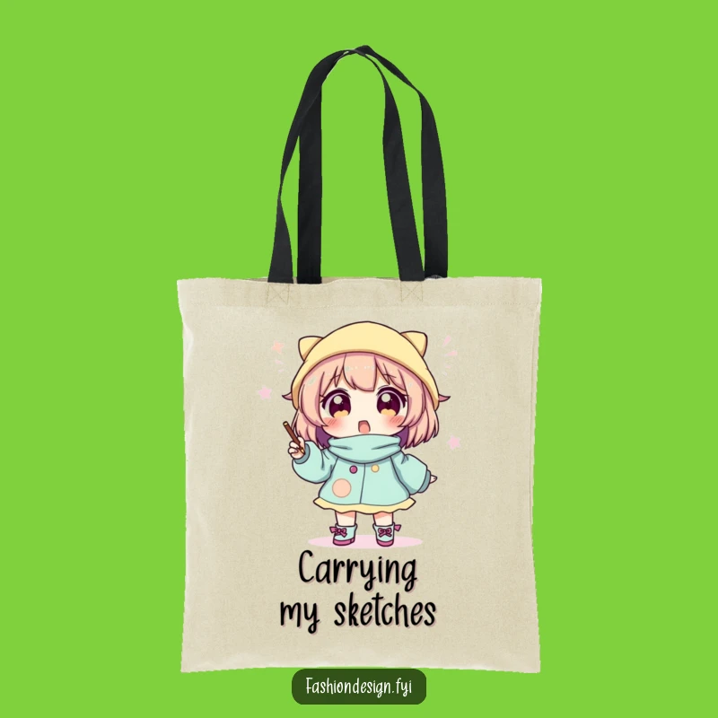 Funny Fashion Sketcher Tote Bag: Outfit Design - Carry Your Style!