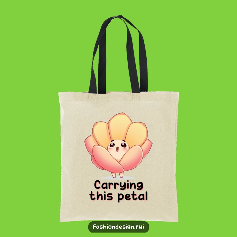 Funny Surprised Petal Fall Tote Bag: Carry Your Essentials with Whimsical Delight