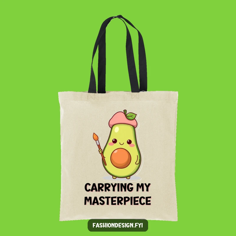 Funny Avocado Artist Tote Bag: Chic and Quirky Gift for Fashionable Foodies