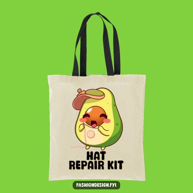 Funny Avocado Sewing Tote Bag: Quirky Crafter's Carry-All Gift
