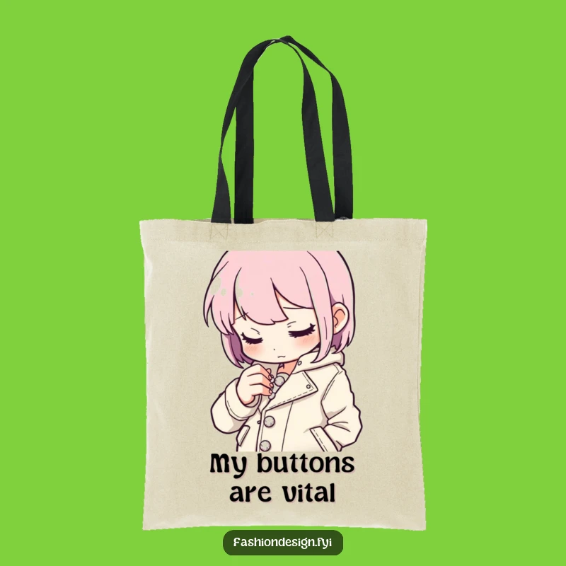 Funny Button Stitcher Tote Bag, Carry Your Craft, Ideal Fashion Gift