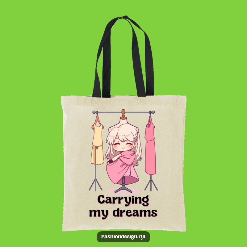 Funny Fashion Seamstress Tote Bag: Elegant Fabric Draping Design, Practical and Hilarious Gift
