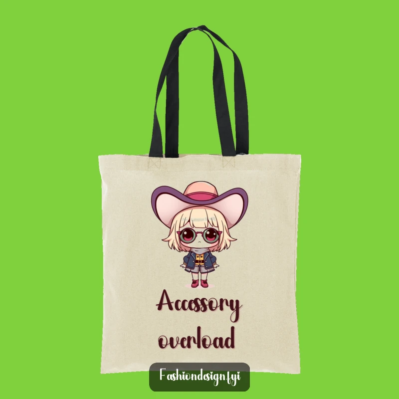 Funny Fashionista Hat Tote Bag: Carry Your Chic Funny Gift