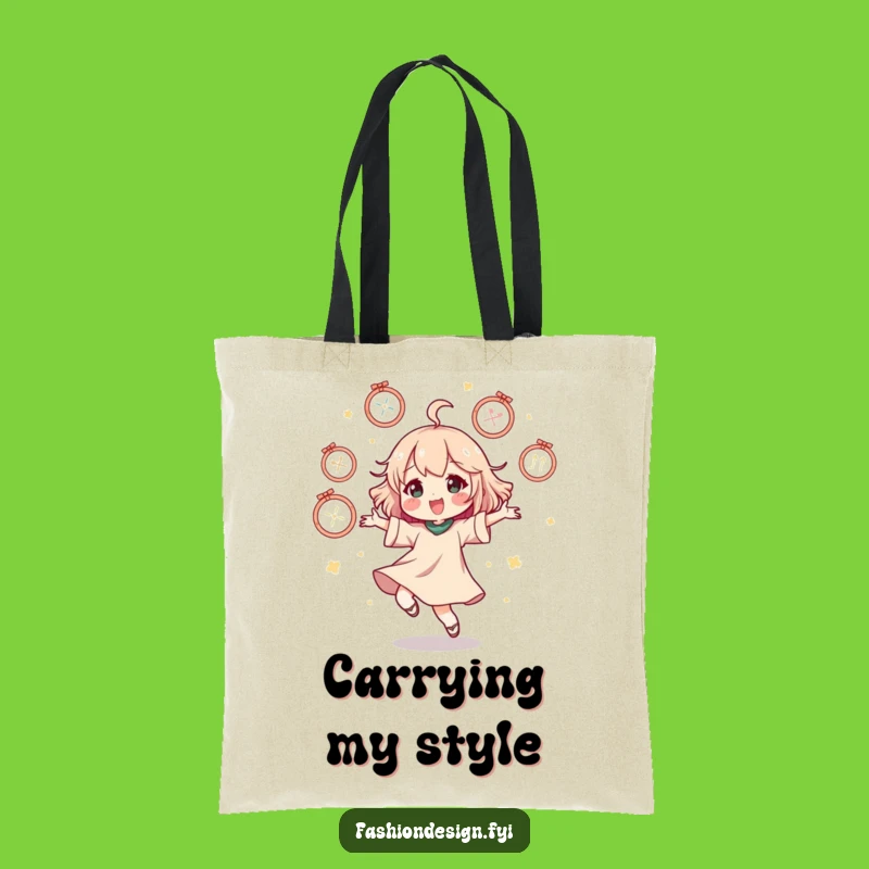 Funny Mannequin Dance Tote Bag - Happy Character's Fashion Hauler