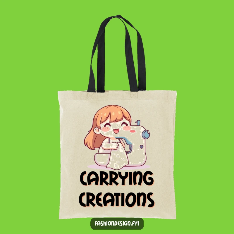 Funny Sewing Character Tote Bag: Project Ready, Practical Funny Gift
