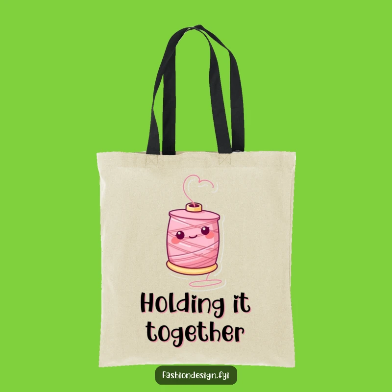 Funny Thread Spool Tote Bag: Carry Your Crafty Fun Funny Gift