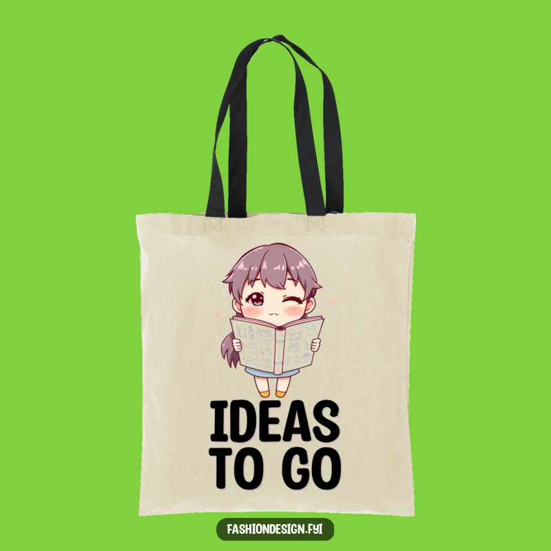 Funny Sketchbook Tote Bag: Winking designer's carry-all, a practical funny gift.